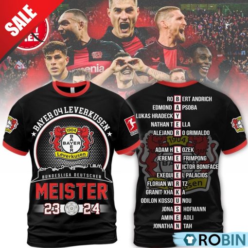 Bayer Leverkusen Bundesliga Deutscher Meister 23-24 Unisex Shirt, Hoodie