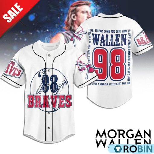 Braves Morgan Wallen 98 Custom Baseball Jersey Shirt Style