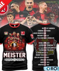 Bundesliga Deutscher Meister Bayer Leverkusen 2023-2024 Unisex Shirt, Hoodie