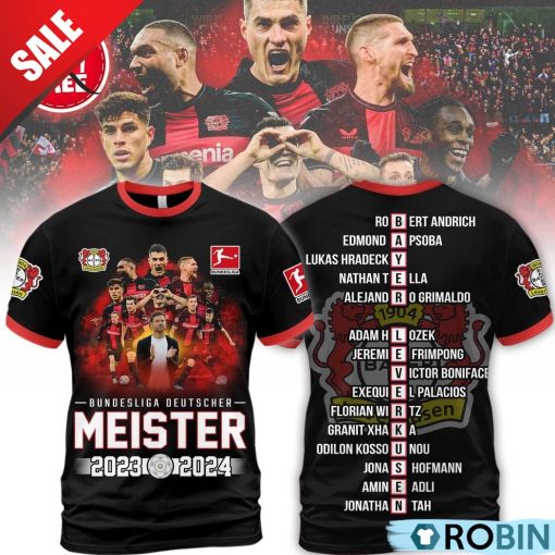 Bundesliga Deutscher Meister Bayer Leverkusen 2023-2024 Unisex Shirt, Hoodie