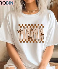 Comfort Checkered Mom Shirt, Mothers Day Short Sleeve Long Sleeve Comfort Checkered Mom Shirt, Mothers Day Short Sleeve Long Sleeve
