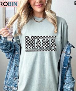 Comfort Checkered Mom Shirt, Retro Mama Unisex T Shirt Short Sleeve Comfort Checkered Mom Shirt, Retro Mama Unisex T Shirt Short Sleeve