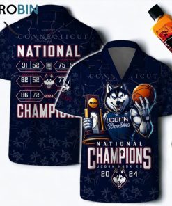 Connecticut National Champions Uconn Huskies 2024 Hawaiian Set