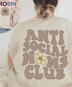 Creative Anti Social Moms Club Sweatshirt, Mom Life Long Sleeve Tee Tops Creative Anti Social Moms Club Sweatshirt, Mom Life Long Sleeve Tee Tops