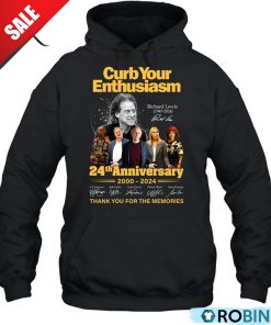 Curb Your Enthusiasm 24th Anniversary 2000-2024 Thank You For The Memories Unisex Shirt, Hoodie