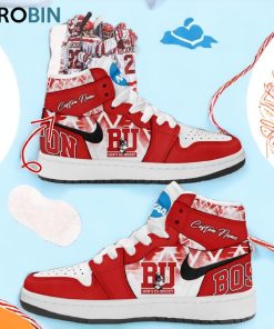 Custom Name Terrier BU Men’s Hockey Air Jordan 1 Hightop Sneaker Boots Custom Name Terrier BU Men’s Hockey Air Jordan 1 Hightop Sneaker Boots