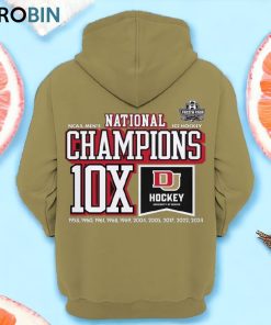 Denver Hockey NCAA Men’s National Ice Hockey National Champions X10 3D Hoodie and Zip up