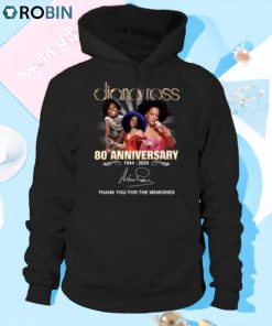 Diana Ross 80th Anniversary 1944 2024 Thank You For The Memories Unisex Shirt