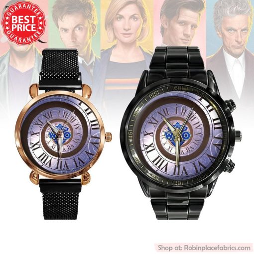 Doctor Who Black Stainless Steel Watch