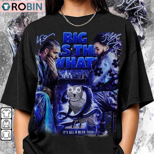 Drake J Cole Big As The What Tour Shirt, Rapper Vintage Unisex Shirt