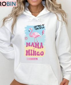 Getting My Pink Back Mama Flamingo Shirt, Retro Short Sleeve Sweater