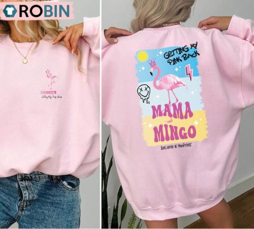 Getting My Pink Back Mama Shirt, Mama Flamingo Mamamingo Short Sleeve Sweater