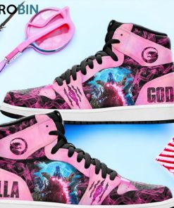 Godzilla Pink Air Jordan 1 Hightop Sneaker Boots Godzilla Pink Air Jordan 1 Hightop Sneaker Boots