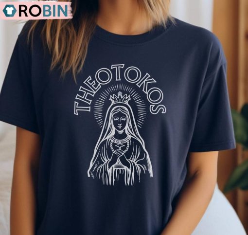 Groovy Theotokos Shirt, Creative Christian Style Hoodie Short Sleeve