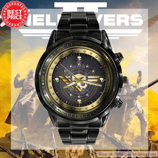 HELLDIVERS Black Stainless Steel Watch