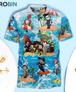 Horror Movie Icons Enjoying Summer Hawaiian Shirt