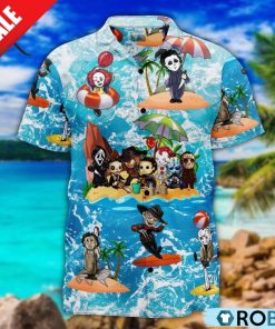 Horror Movie Icons Enjoying Summer Hawaiian Shirt