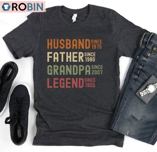 Husband Father Grandpa Legend Shirt, Father’s Day Vintage Unisex Shirt, Hoodie, Sweatshirt