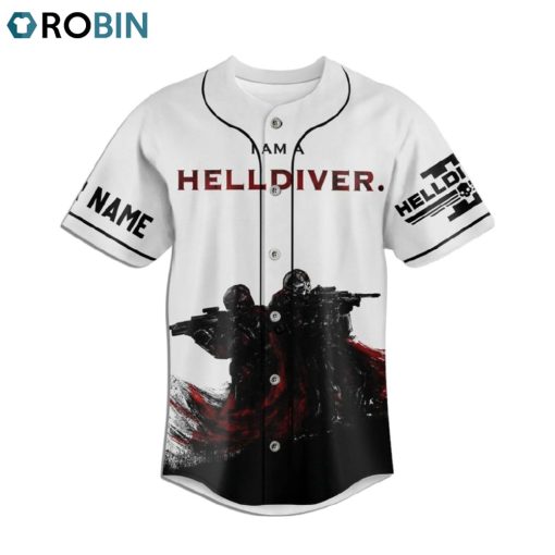 I Am A Helldiver I Will Not Stop Custom Baseball Jersey Shirt Style
