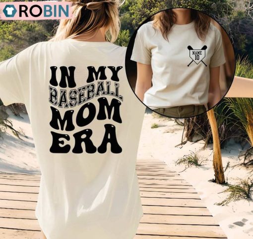 In My Baseball Mom Era Shirt, Gift For Mom Long Sleeve Tee Tops