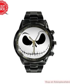 Jack Skellington Black Stainless Steel Watch