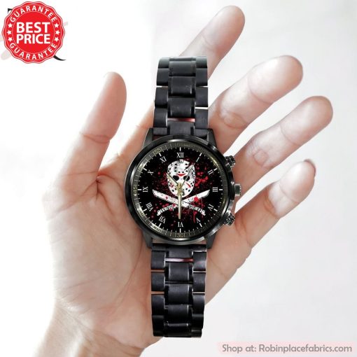 Jason Voorhees Black Stainless Steel Watch