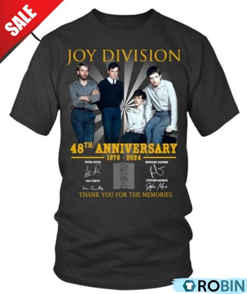 Joy Division 48th Anniversary 1976-2024 Thank You For The Memories Unisex Shirt, Hoodie