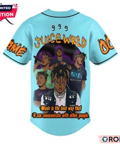 Juice Wrld 999 Music Is The Best Way That I Can Communicate With Other People Custom Baseball Jersey