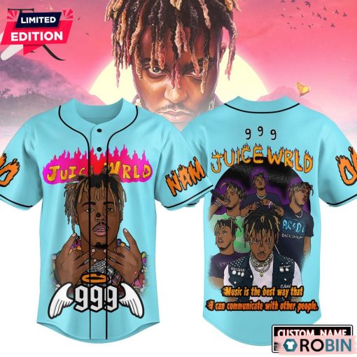 Juice Wrld 999 Music Is The Best Way That I Can Communicate With Other People Custom Baseball Jersey