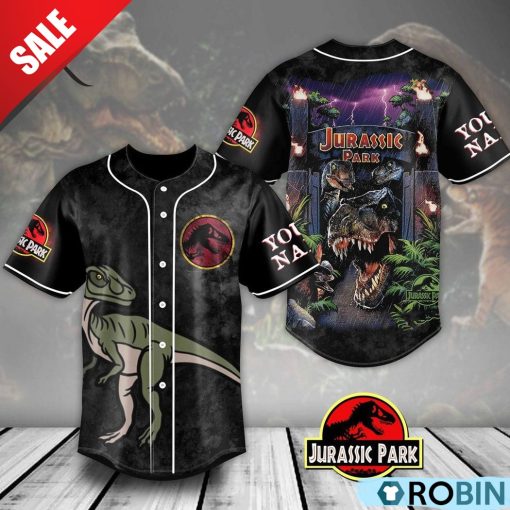 Jurassic Park Custom Baseball Jersey Shirt Style