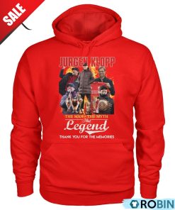 Jurgen Klopp The Man The Myth The Legend Thank You For The Memories Unisex Shirt, Hoodie Jurgen Klopp The Man The Myth The Legend Thank You For The Memories Unisex Shirt, Hoodie