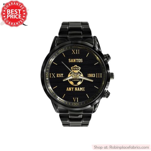 LIGA MX Club Santos Laguna Special Black Black Stainless Steel Watch