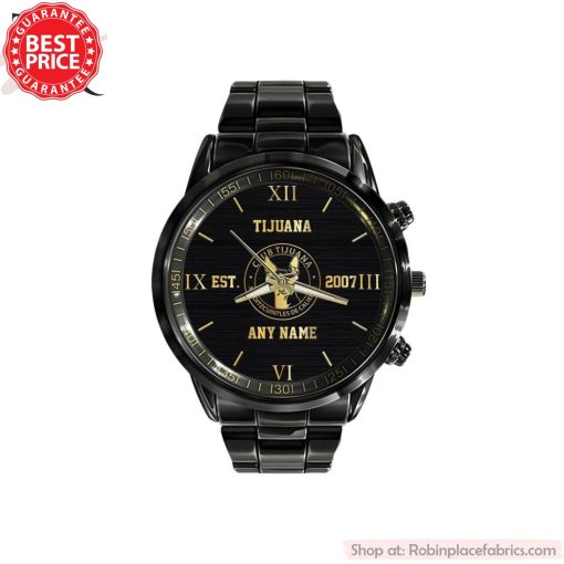 LIGA MX Club Tijuana Special Black Black Stainless Steel Watch