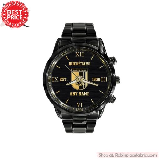 LIGA MX Queretaro F.C Special Black Black Stainless Steel Watch