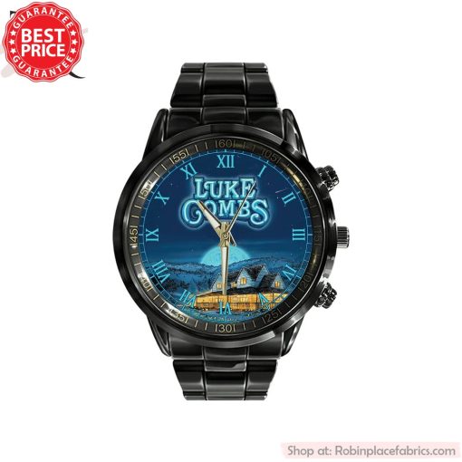 Luke Gombs Black Stainless Steel Watch