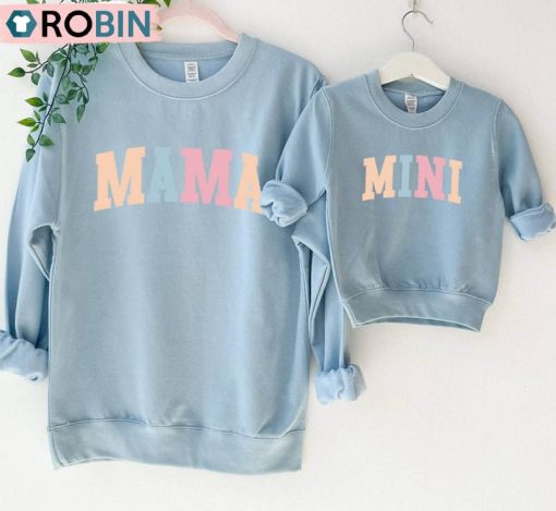 Mama Amp Mini Matching Vintage Design Crewneck Sweatshirt Tee Tops