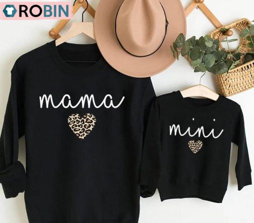 Mama And Mini Matching Shirt, Mother’s Day Crewneck Sweatshirt Tee Tops