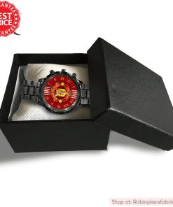 Manchester United Black Stainless Steel Watch