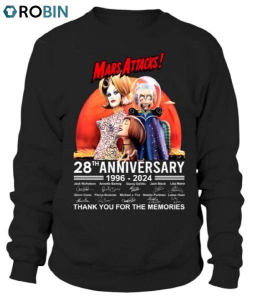 Mars Attacks 28th Anniversary 1996 2024 Thank You For The Memories Unisex Shirt