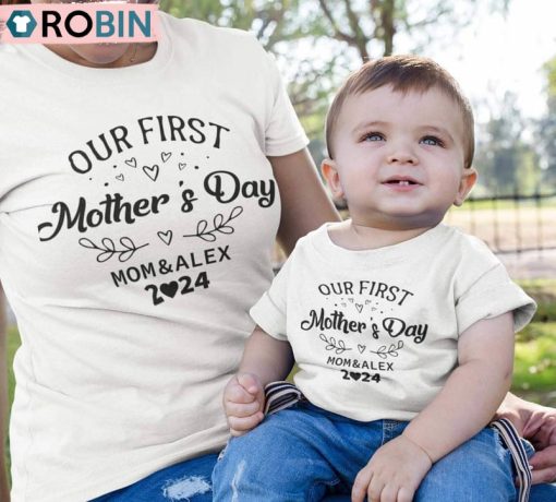 Matching Personalised Our First Mother S Day Shirt, Mummy And Me Unisex Shirt, Hoodie, Sweatshirt