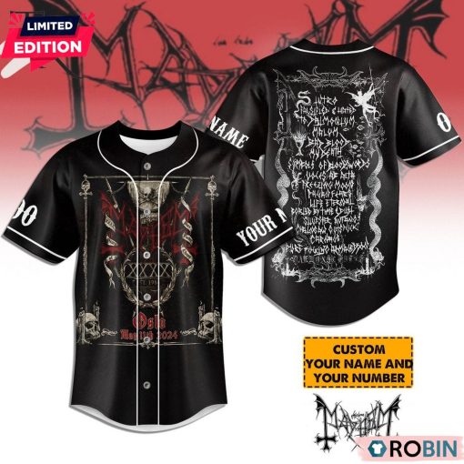 Mayhem Oslo 2024 Custom Baseball Jersey