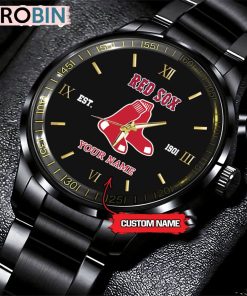 MLB Boston Red Sox Black Stainless Steel Watch MLB Boston Red Sox Black Stainless Steel Watch
