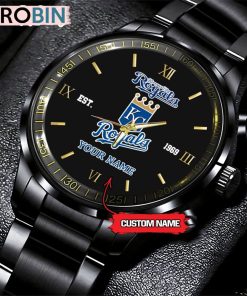MLB Kansas City Royals Black Stainless Steel Watch MLB Kansas City Royals Black Stainless Steel Watch