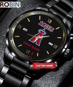 MLB Los Angeles Angels Black Stainless Steel Watch MLB Los Angeles Angels Black Stainless Steel Watch