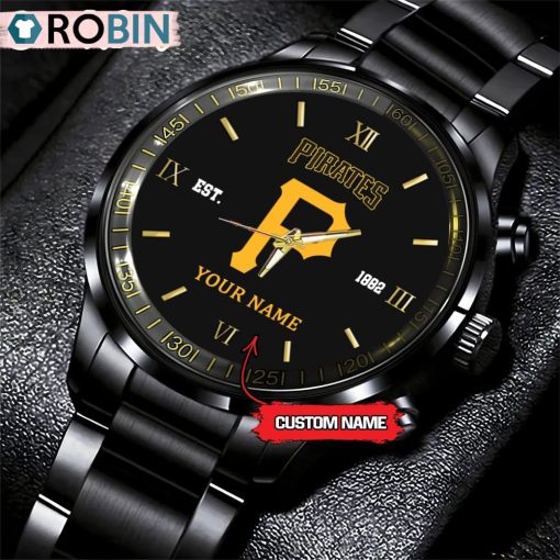 MLB Pittsburgh Pirates Black Stainless Steel Watch
