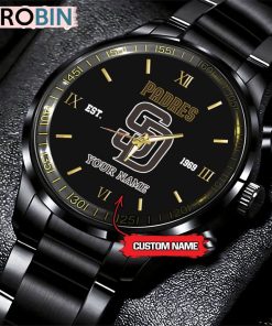MLB San Diego Padres Black Stainless Steel Watch