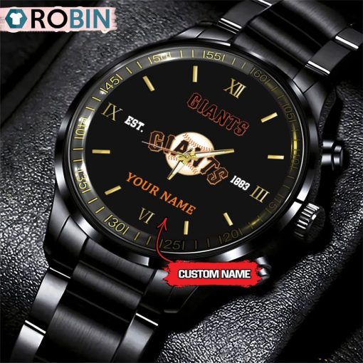 MLB San Francisco Giants Black Stainless Steel Watch