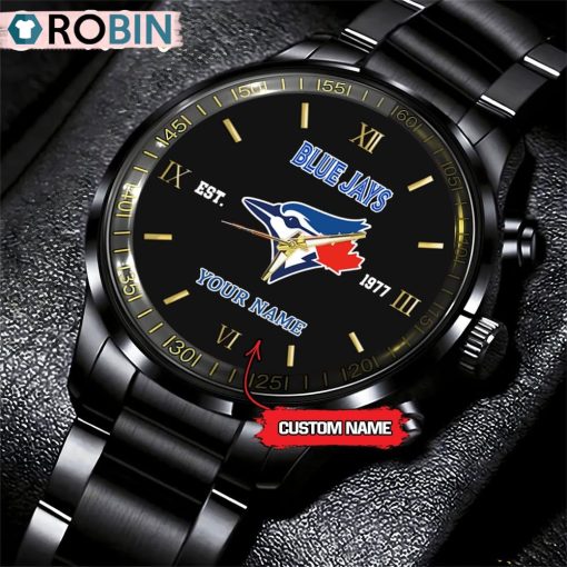 MLB Toronto Blue Jays Black Stainless Steel Watch