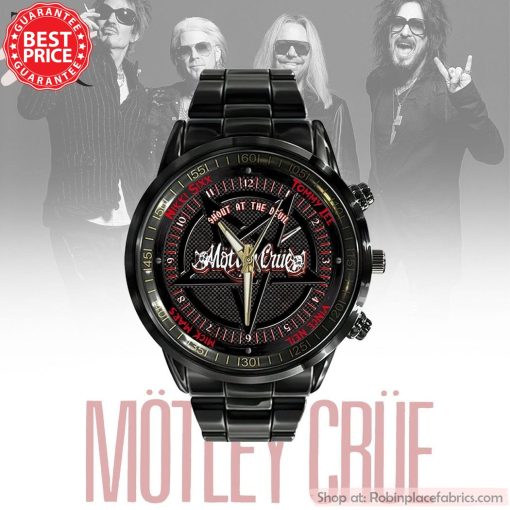 Motley Crue Black Stainless Steel Watch