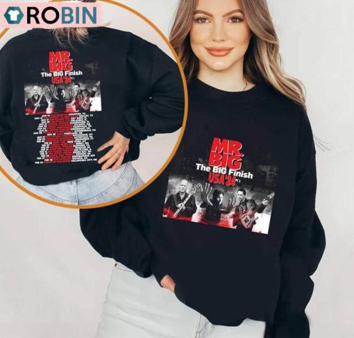Mr Big The Big Finish Tour 2024 Shirt, Mr Big 2024 Concert Crewneck Sweatshirt Tee Tops